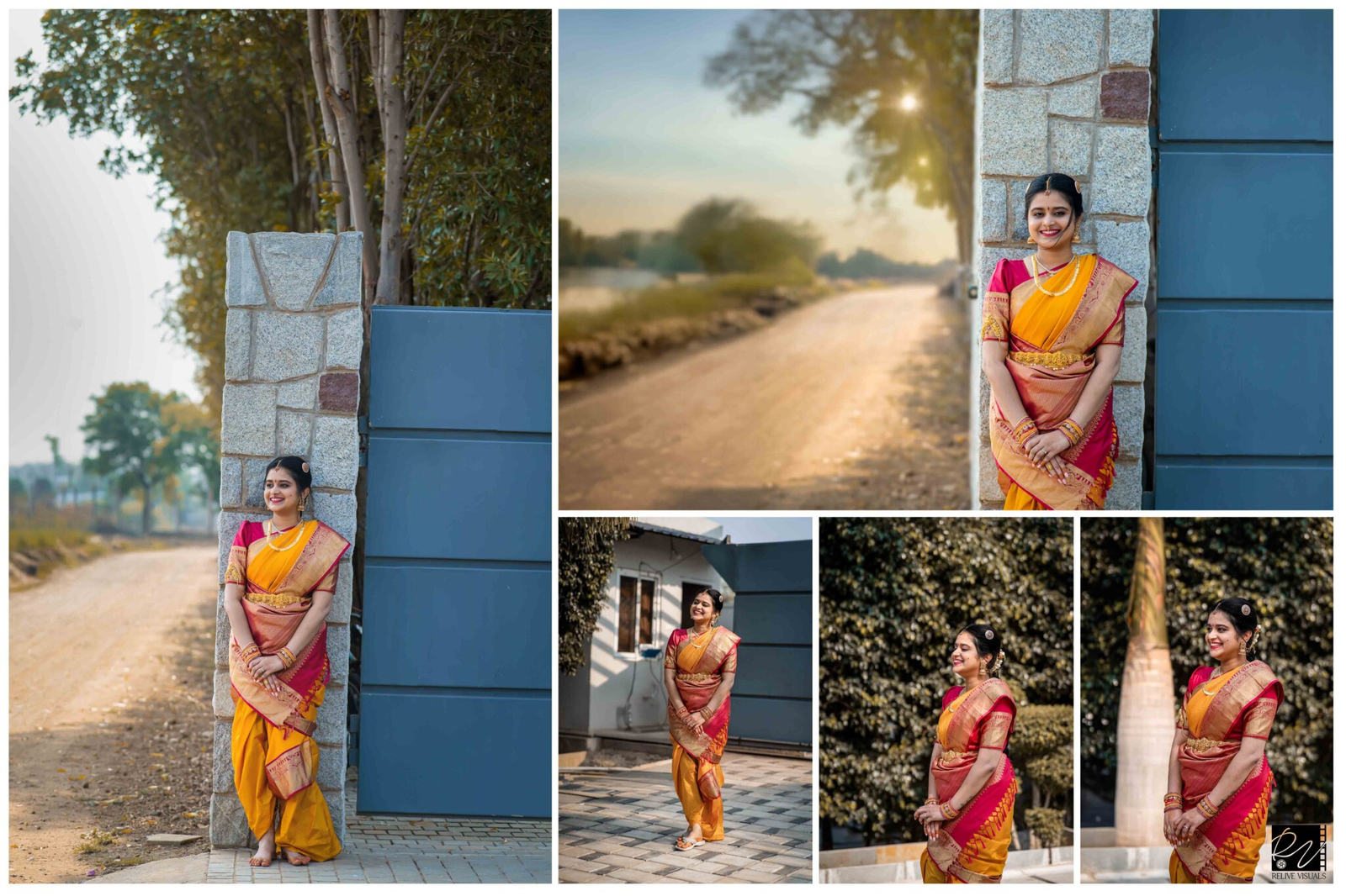 Bride posing gracefully in her wedding attire, captured in an elegant portrait filled with emotion and tradition.