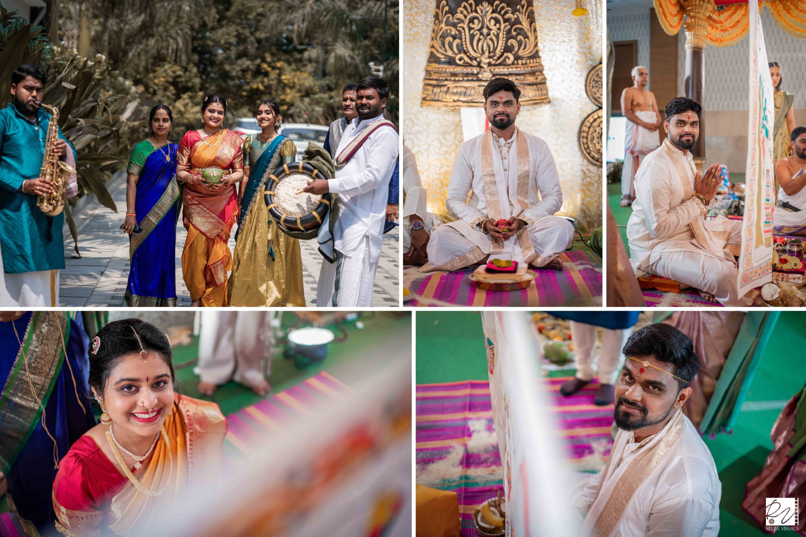 Bride and groom making a grand entry to the wedding stage, holding hands and smiling as guests cheer them on.